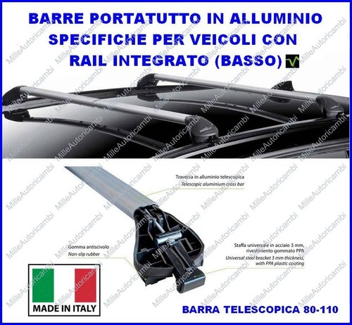 Barre portatutto alluminio - barre,